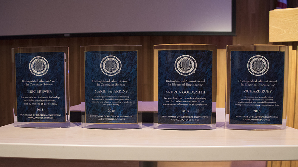 2018 EECS Distinguished Alumni plaques